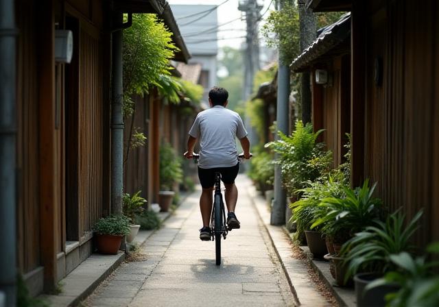 東京の細い路地裏をE-バイクで探索